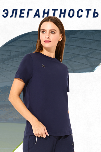 Футболка короткий рукав женская (синий)