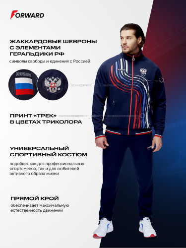 Костюм спортивный мужской (синий/синий)