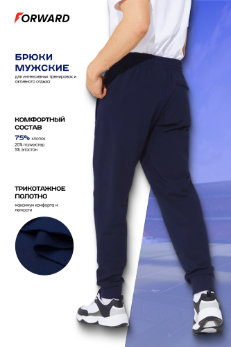 Брюки тренировочные мужские (синий)