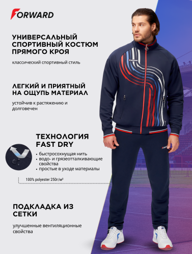 Костюм спортивный мужской (синий/синий)