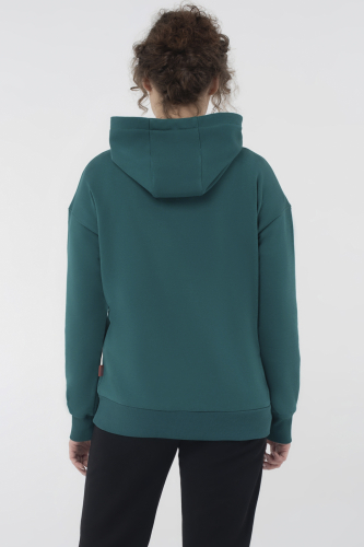 Худи с капюшоном женская (изумруд/изумруд)