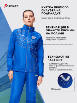 Костюм ветрозащитный женский (голубой/голубой)