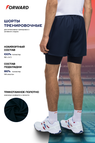 Шорты тренировочные мужские (синий/синий)