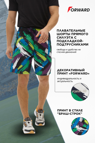 Шорты плавательные мужские (синий)